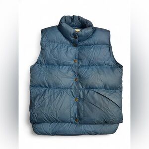 L.L. Bean Women's Packable Goose Down Puffer Vest Blue Size Small Y2K 2000s